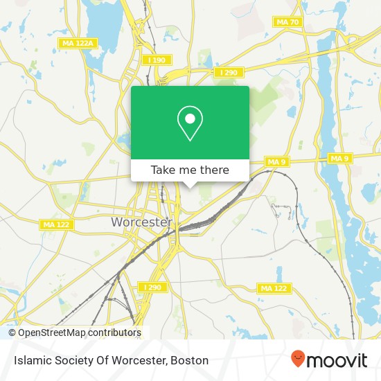 Mapa de Islamic Society Of Worcester