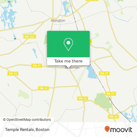 Temple Rentals map