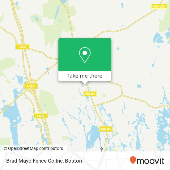 Brad Mayo Fence Co Inc map