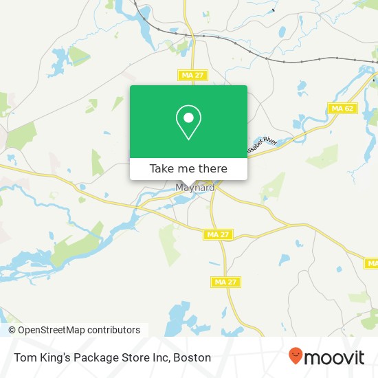 Tom King's Package Store Inc map