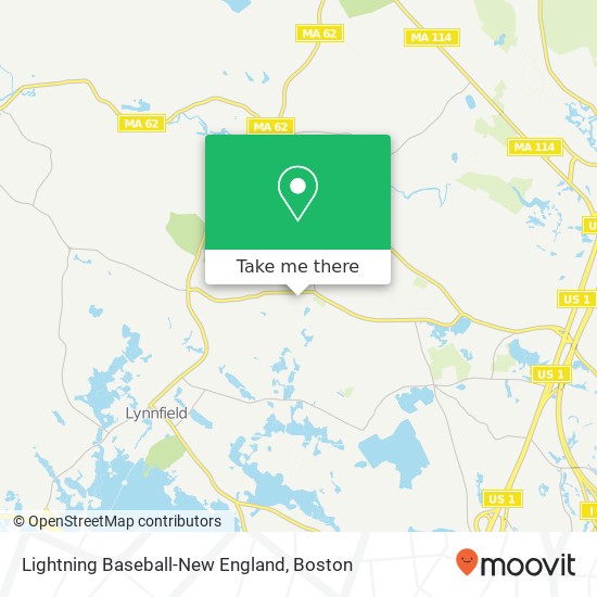 Mapa de Lightning Baseball-New England