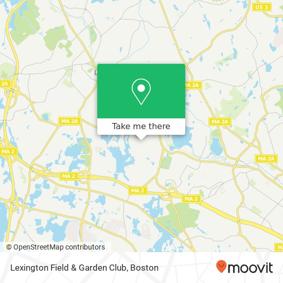 Lexington Field & Garden Club map