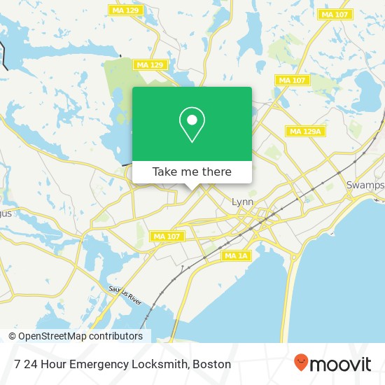 7 24 Hour Emergency Locksmith map