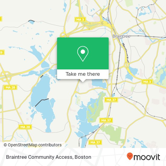 Mapa de Braintree Community Access