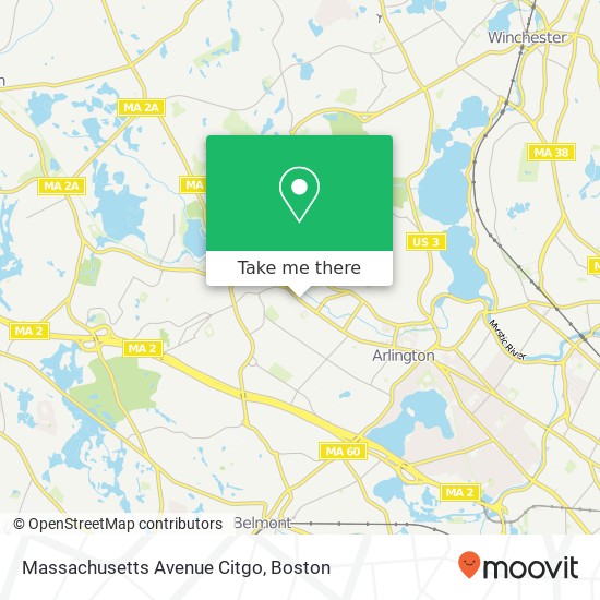 Massachusetts Avenue Citgo map