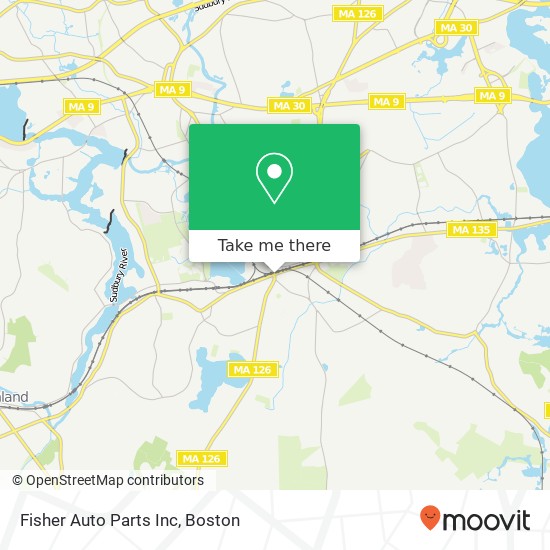 Fisher Auto Parts Inc map