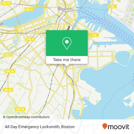 All Day Emergency Locksmith map