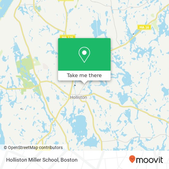 Mapa de Holliston Miller School