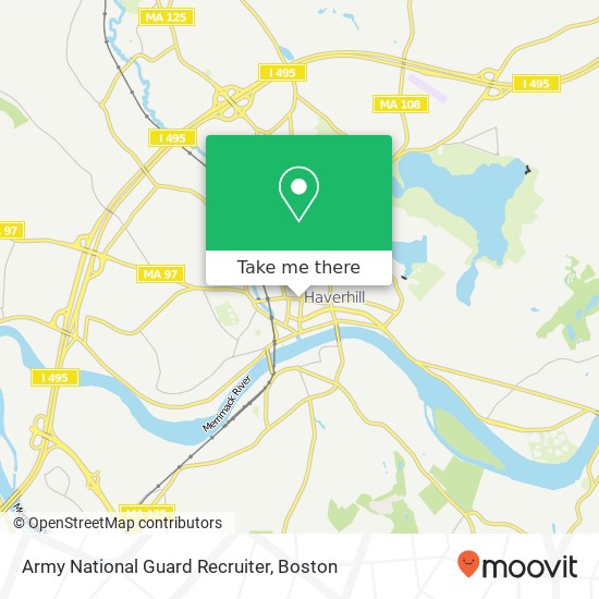 Mapa de Army National Guard Recruiter