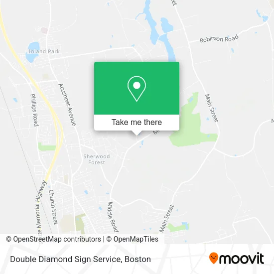 Double Diamond Sign Service map