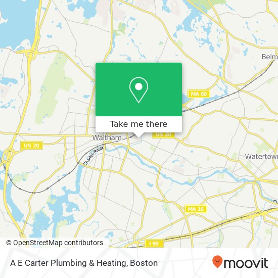 A E Carter Plumbing & Heating map