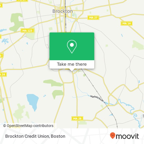 Mapa de Brockton Credit Union