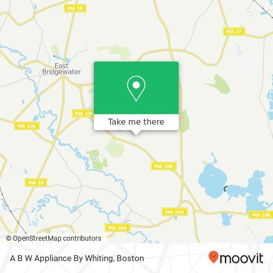 Mapa de A B W Appliance By Whiting