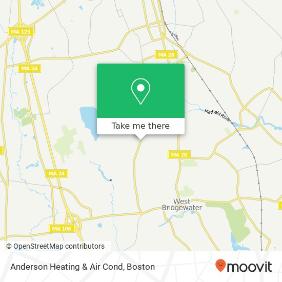 Mapa de Anderson Heating & Air Cond