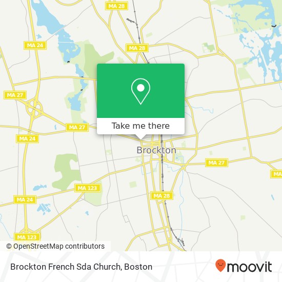 Mapa de Brockton French Sda Church