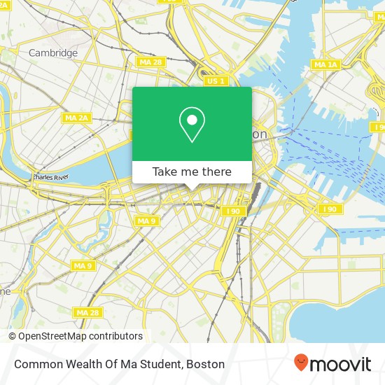 Common Wealth Of Ma Student map