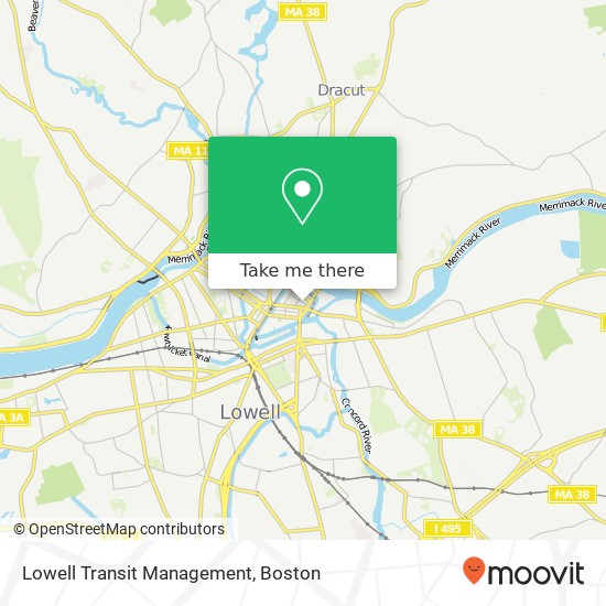 Mapa de Lowell Transit Management