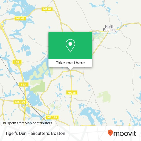 Tiger's Den Haircutters map