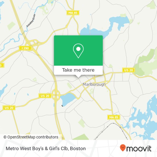 Metro West Boy's & Girl's Clb map