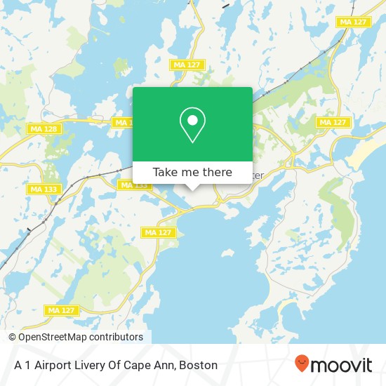 A 1 Airport Livery Of Cape Ann map