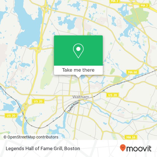 Mapa de Legends Hall of Fame Grill