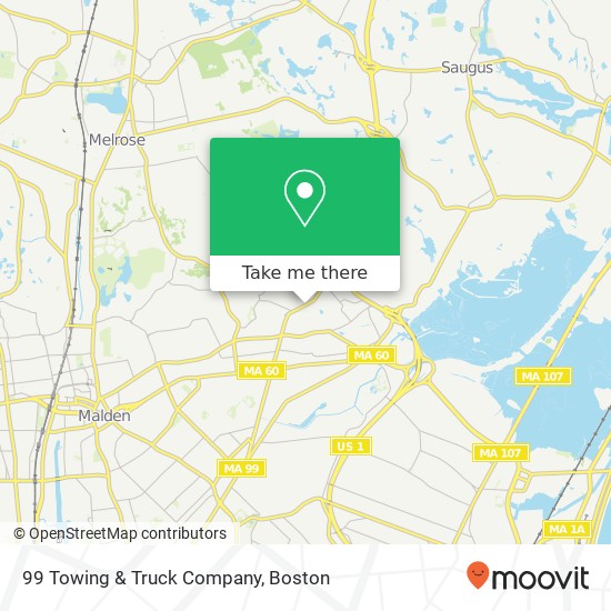 Mapa de 99 Towing & Truck Company