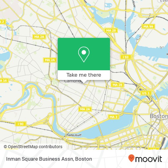 Inman Square Business Assn map