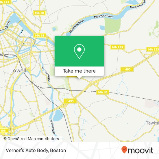 Mapa de Vernon's Auto Body