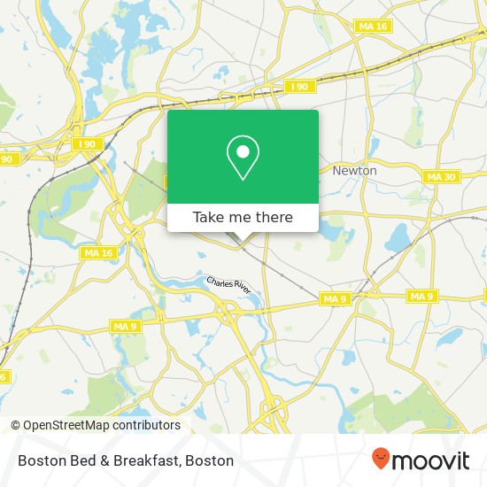 Boston Bed & Breakfast map