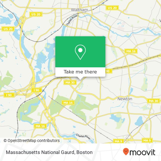 Mapa de Massachusetts National Gaurd