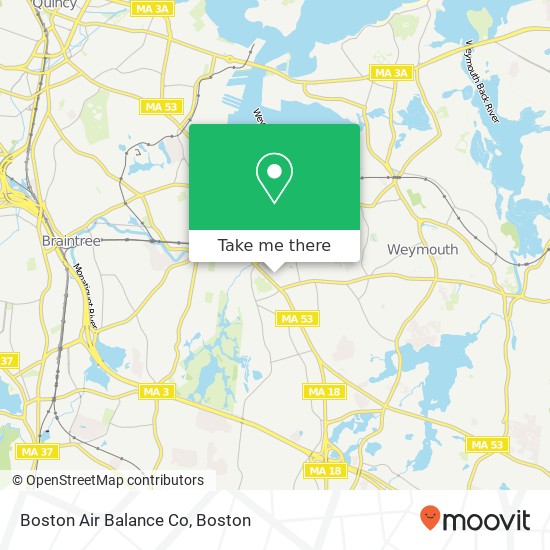 Mapa de Boston Air Balance Co