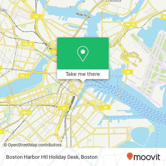 Mapa de Boston Harbor Htl Holiday Desk