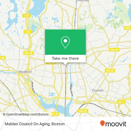 Mapa de Malden Council On Aging