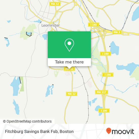 Mapa de Fitchburg Savings Bank Fsb