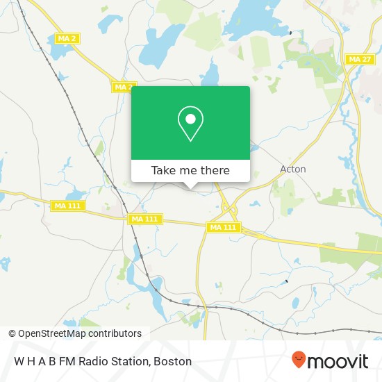 W H A B FM Radio Station map