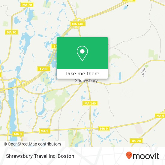 Shrewsbury Travel Inc map