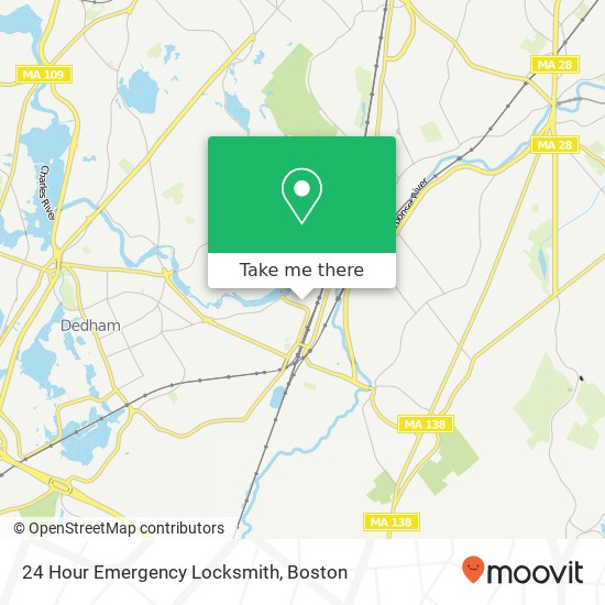 24 Hour Emergency Locksmith map