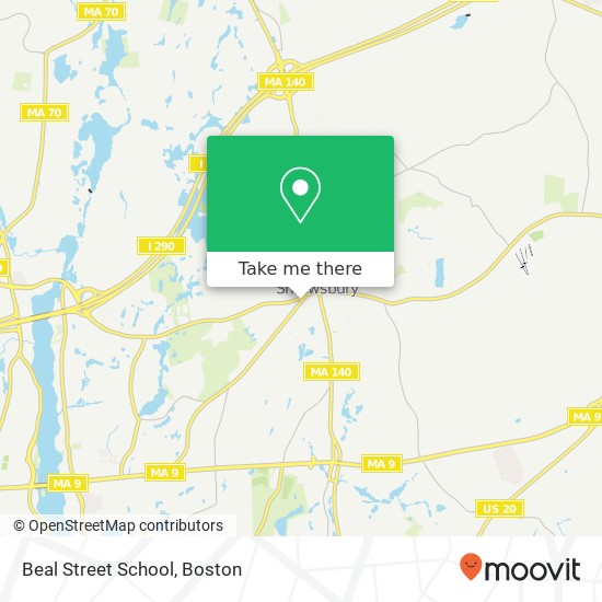 Beal Street School map