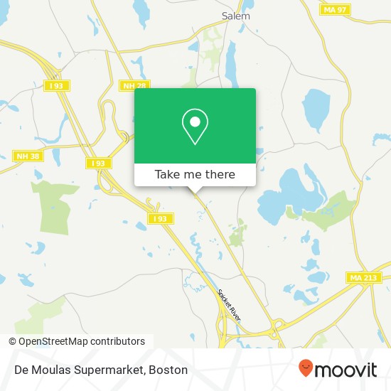 De Moulas Supermarket map