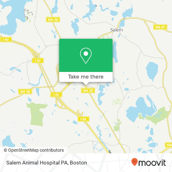 Salem Animal Hospital PA map