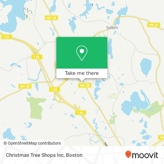 Christmas Tree Shops Inc map