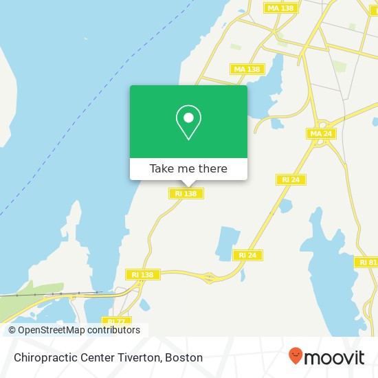 Chiropractic Center Tiverton map