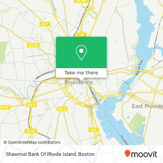 Shawmut Bank Of Rhode Island map