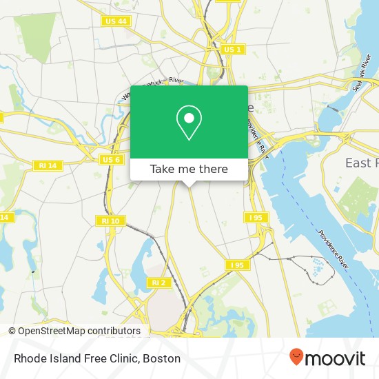 Rhode Island Free Clinic map