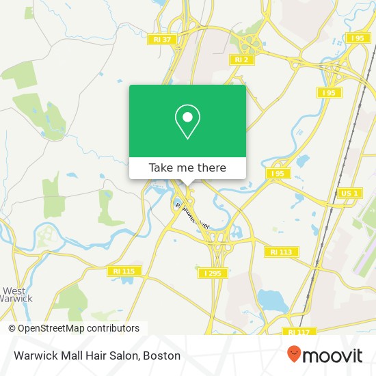 Warwick Mall Hair Salon map