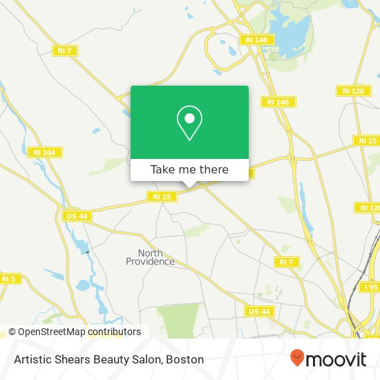 Mapa de Artistic Shears Beauty Salon