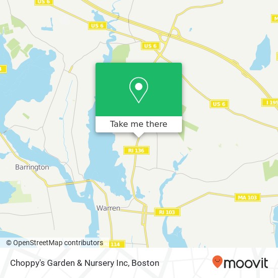 Mapa de Choppy's Garden & Nursery Inc