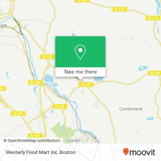 Mapa de Westerly Food Mart Inc