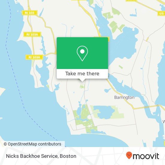 Nicks Backhoe Service map