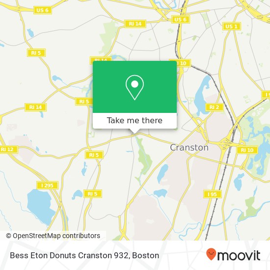 Mapa de Bess Eton Donuts Cranston 932